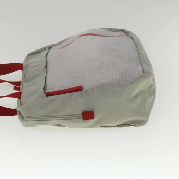 PRADA Sports Tote Bag Nylon Silver Red Auth bs9019 - Picture 4 of 16